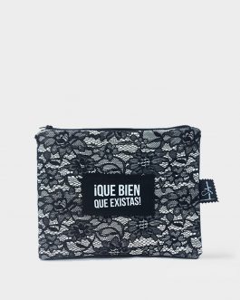 Cartera Soneto de Encaje Negro