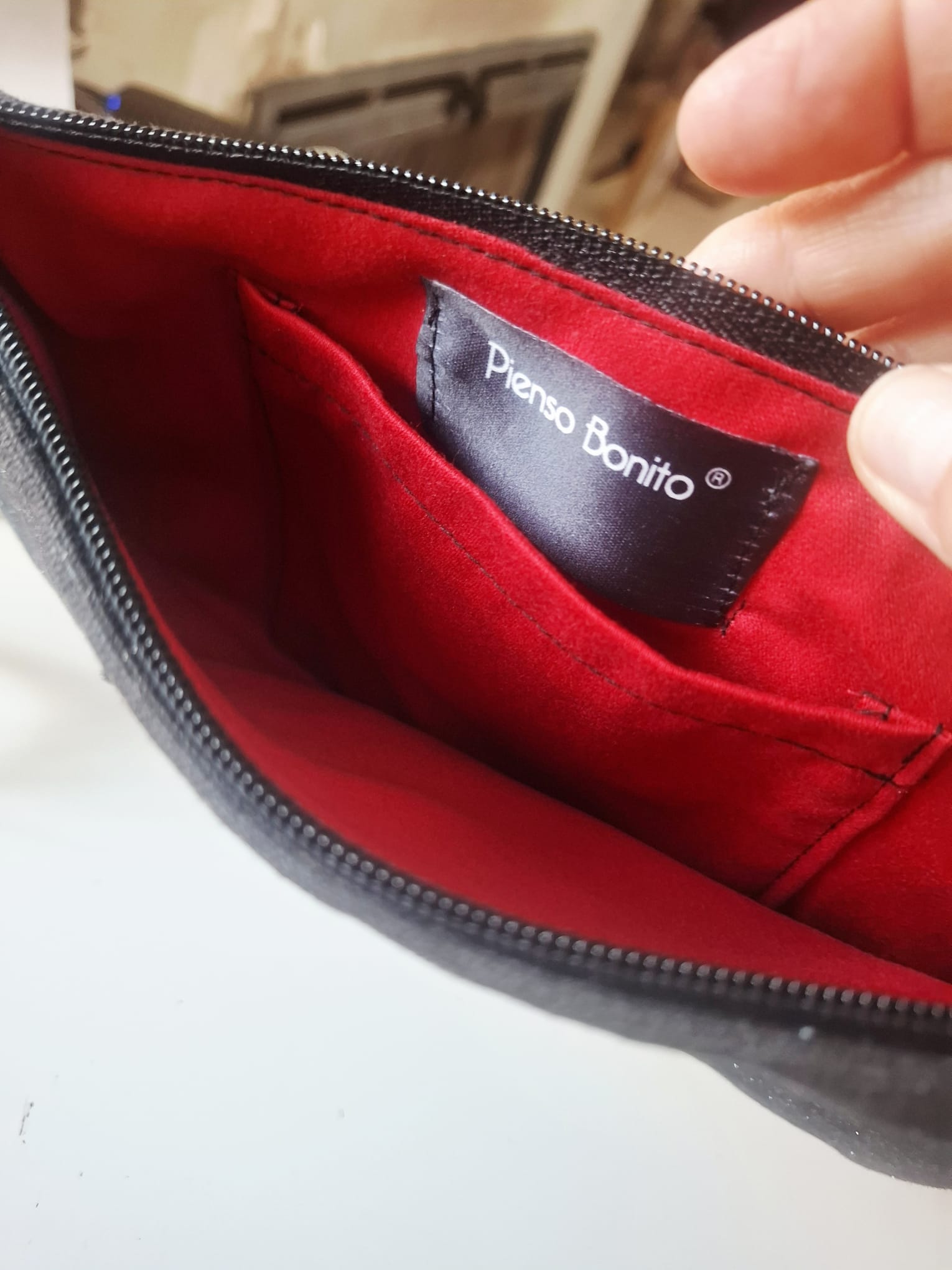 Bolso-Cartera Soneto negro brillito - Imagen 3