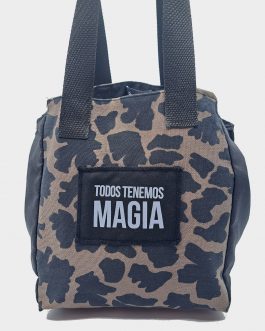 Mini bolso animal print marrón