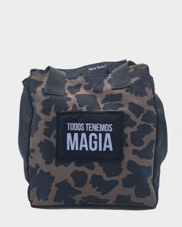 Mini bolso animal print marrón