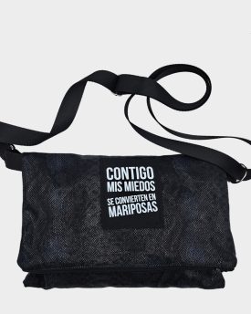 Bolso Bandolera Negra-print