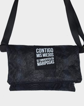 Bolso Bandolera Negra-print